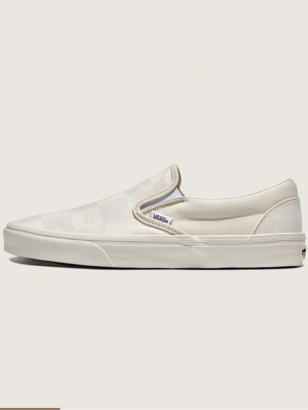 Vans Classic Slip-On Checkerboard - Off-White/Cream